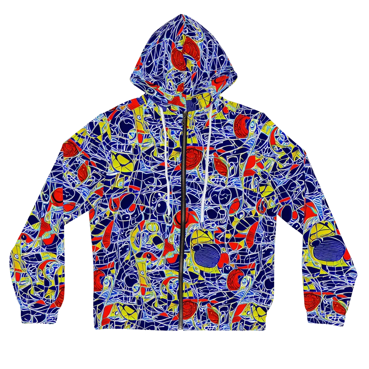 Blue Rapture on Women's Full-Zip Hoodie — Front