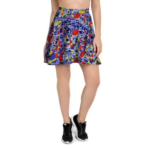 Blue Rapture on a Skater Skirt