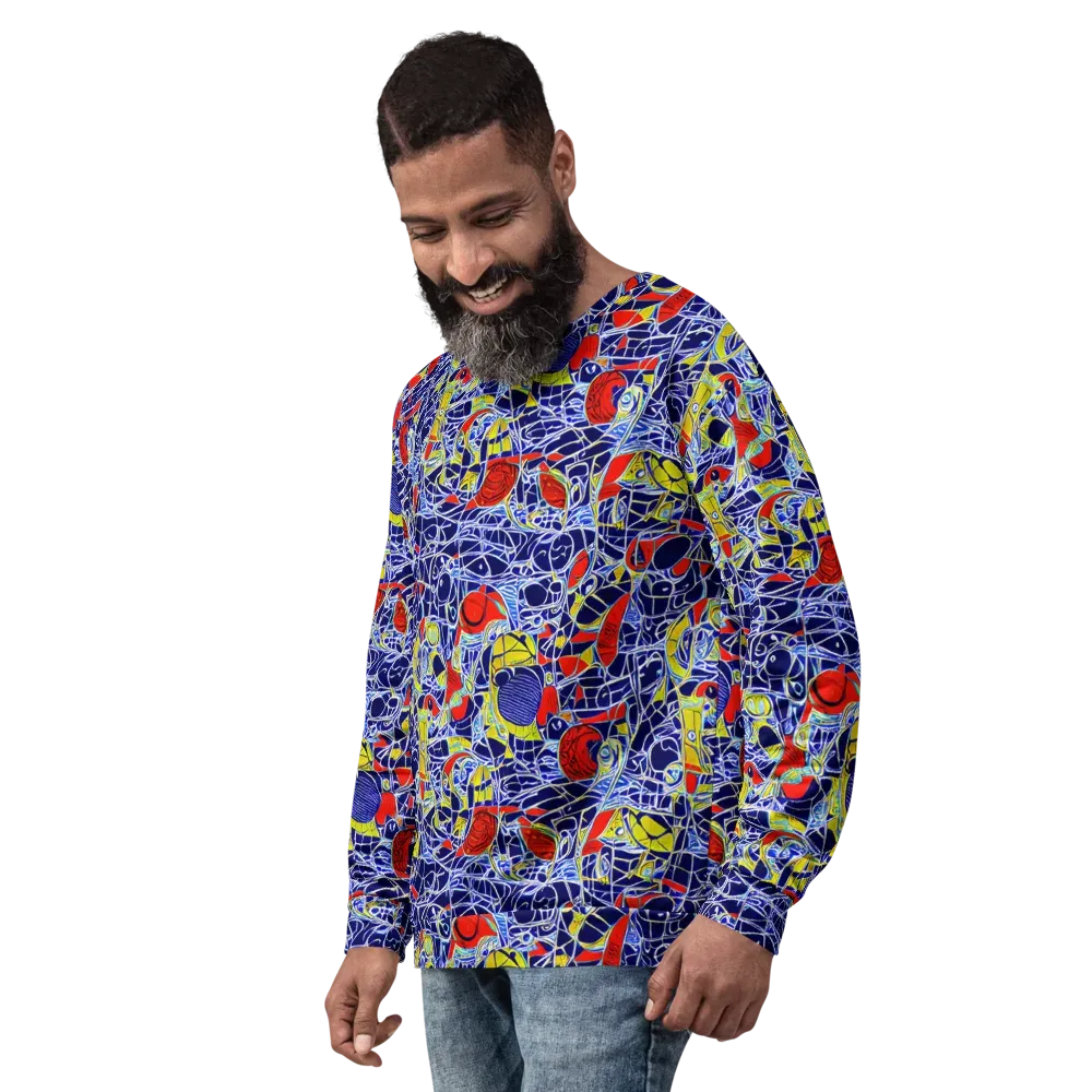 Blue Rapture on Sweatshirt — Left Front