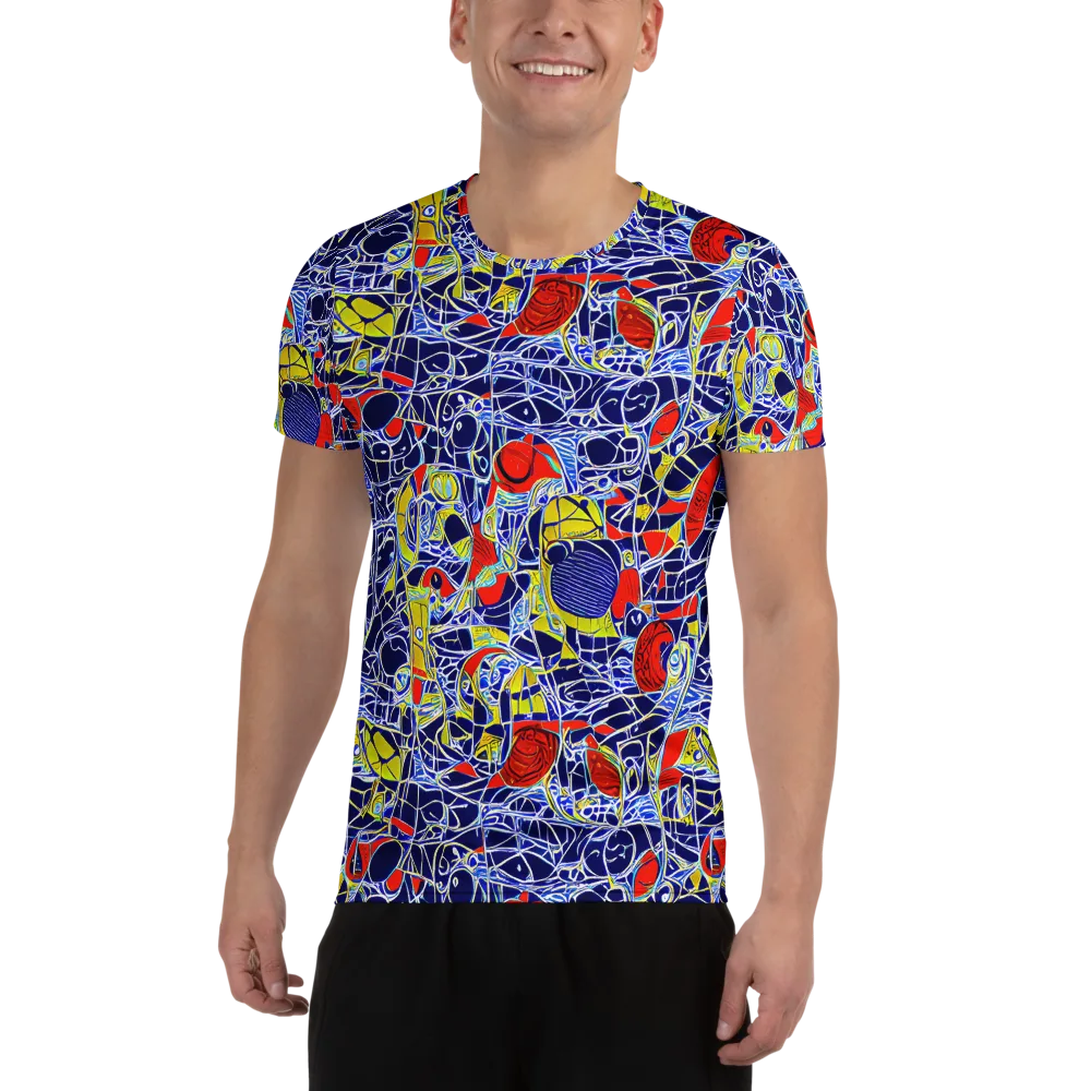 Blue Rapture on Men's Athletic T-Shirt — Front