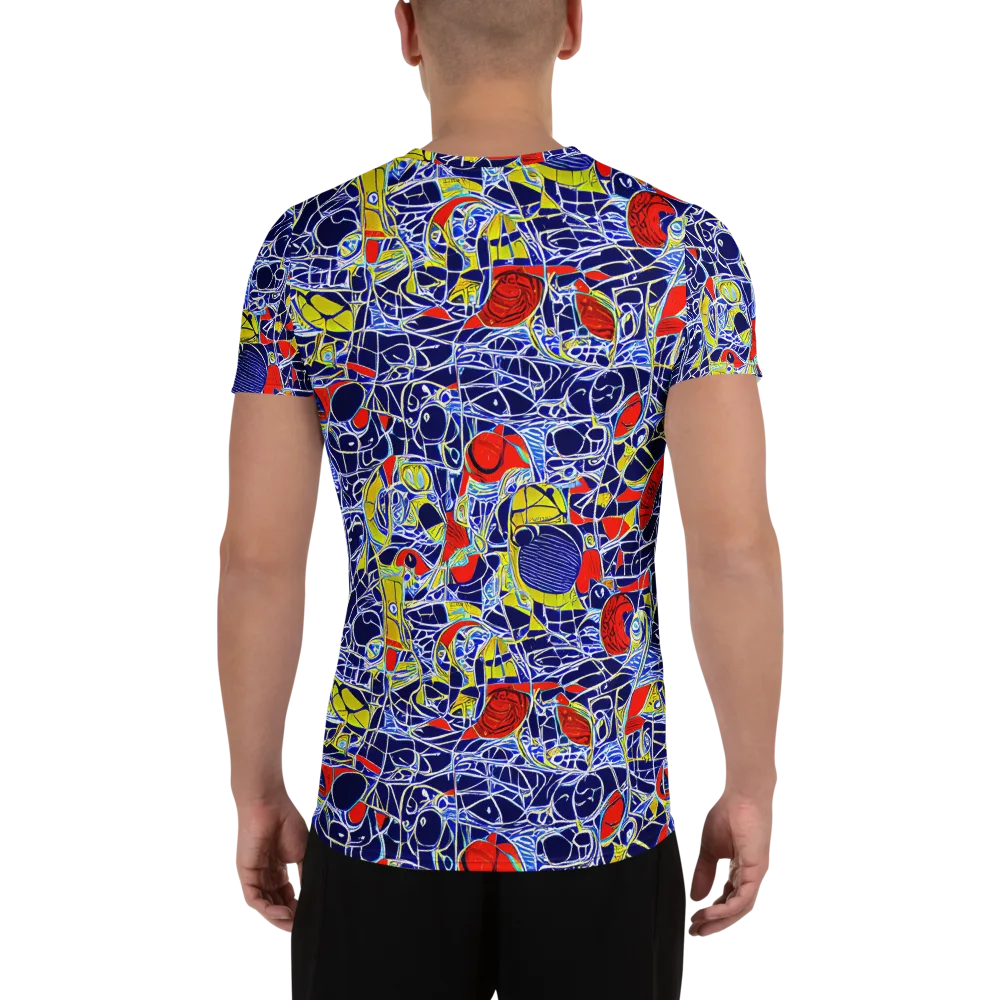 Blue Rapture on Men's Athletic T-Shirt — Back