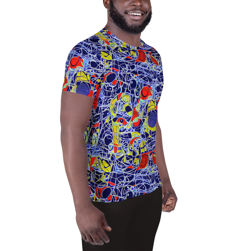 Blue Rapture on Men's Athletic T-Shirt — Right