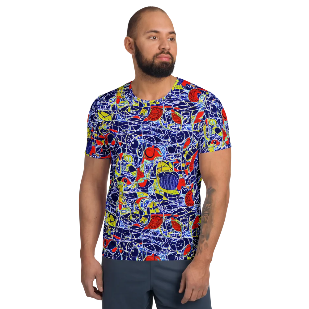 Blue Rapture on Men's Athletic T-Shirt — Front