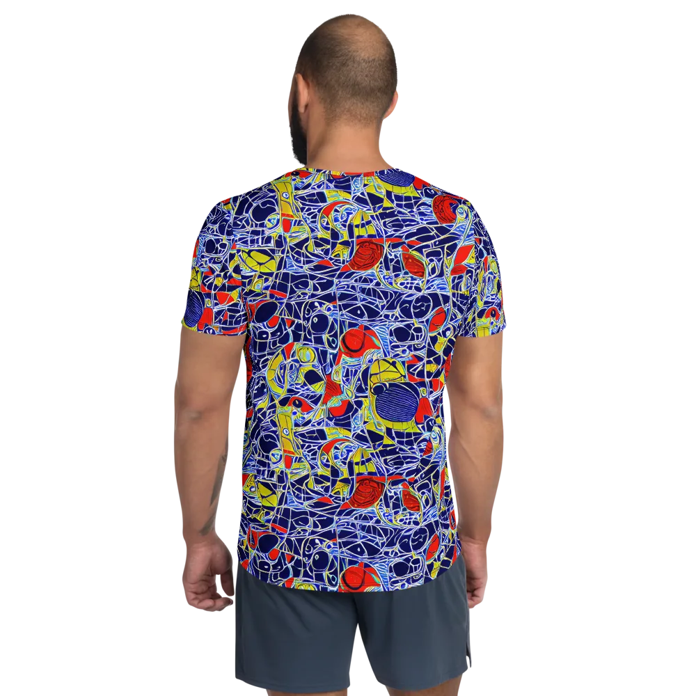Blue Rapture on Men's Athletic T-Shirt — Back