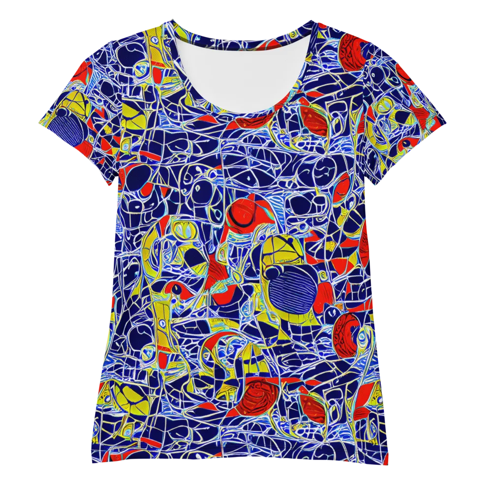 Blue Rapture on Women's Athletic T-Shirt — Front