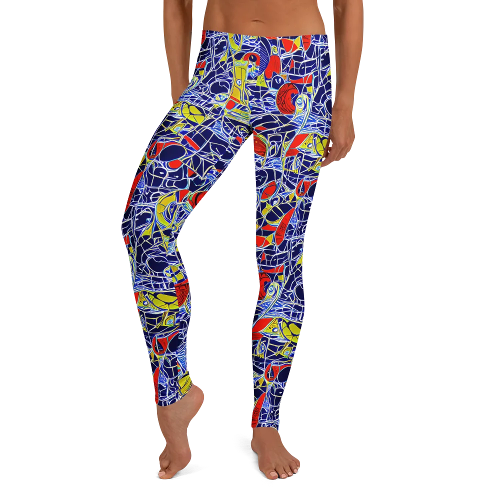 Blue Rapture on Leggings — Front