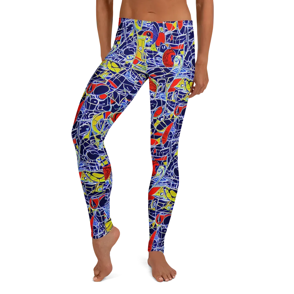 Blue Rapture on Leggings — Front