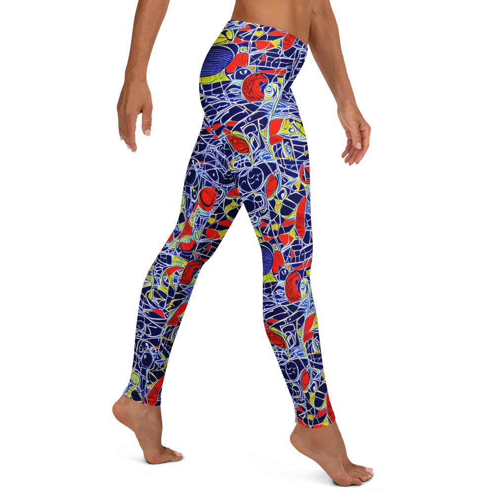 Blue Rapture on Leggings — Right