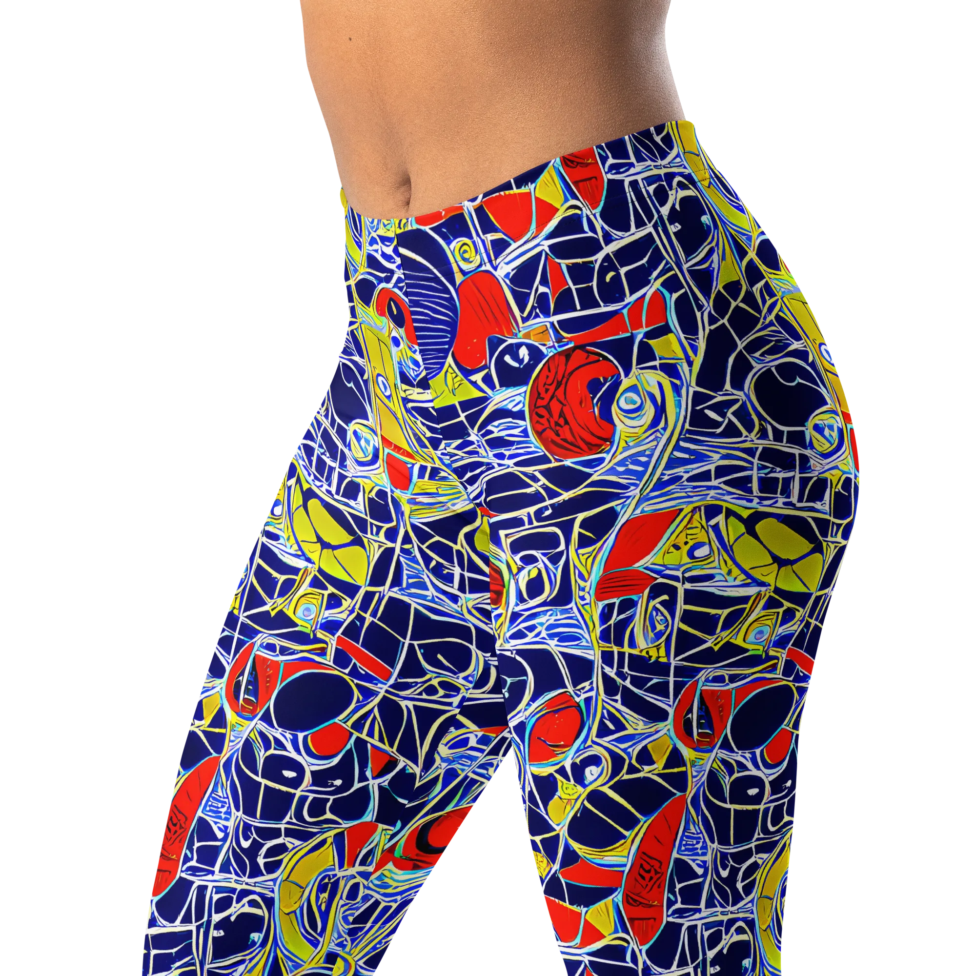 Blue Rapture on Leggings — Left Front