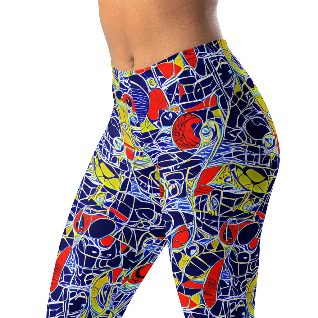 Blue Rapture on Leggings — Left Front