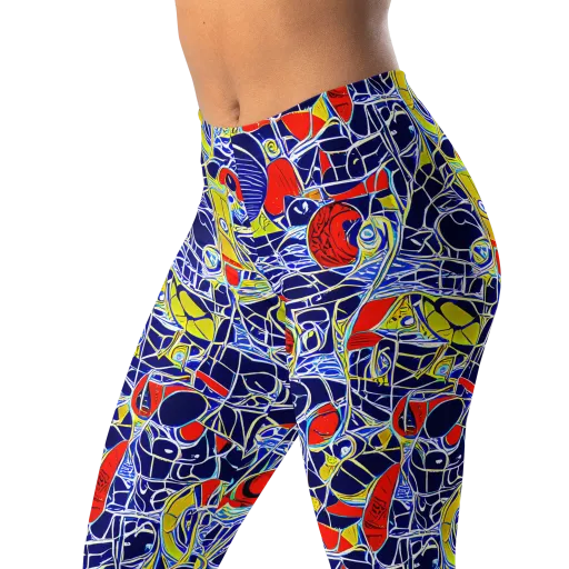 Blue Rapture on a Leggings
