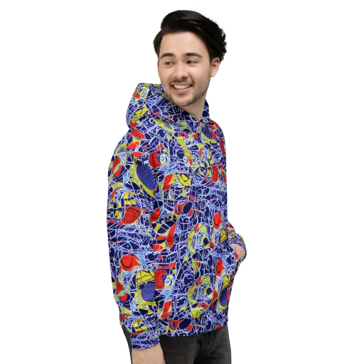 Blue Rapture on a Hoodie