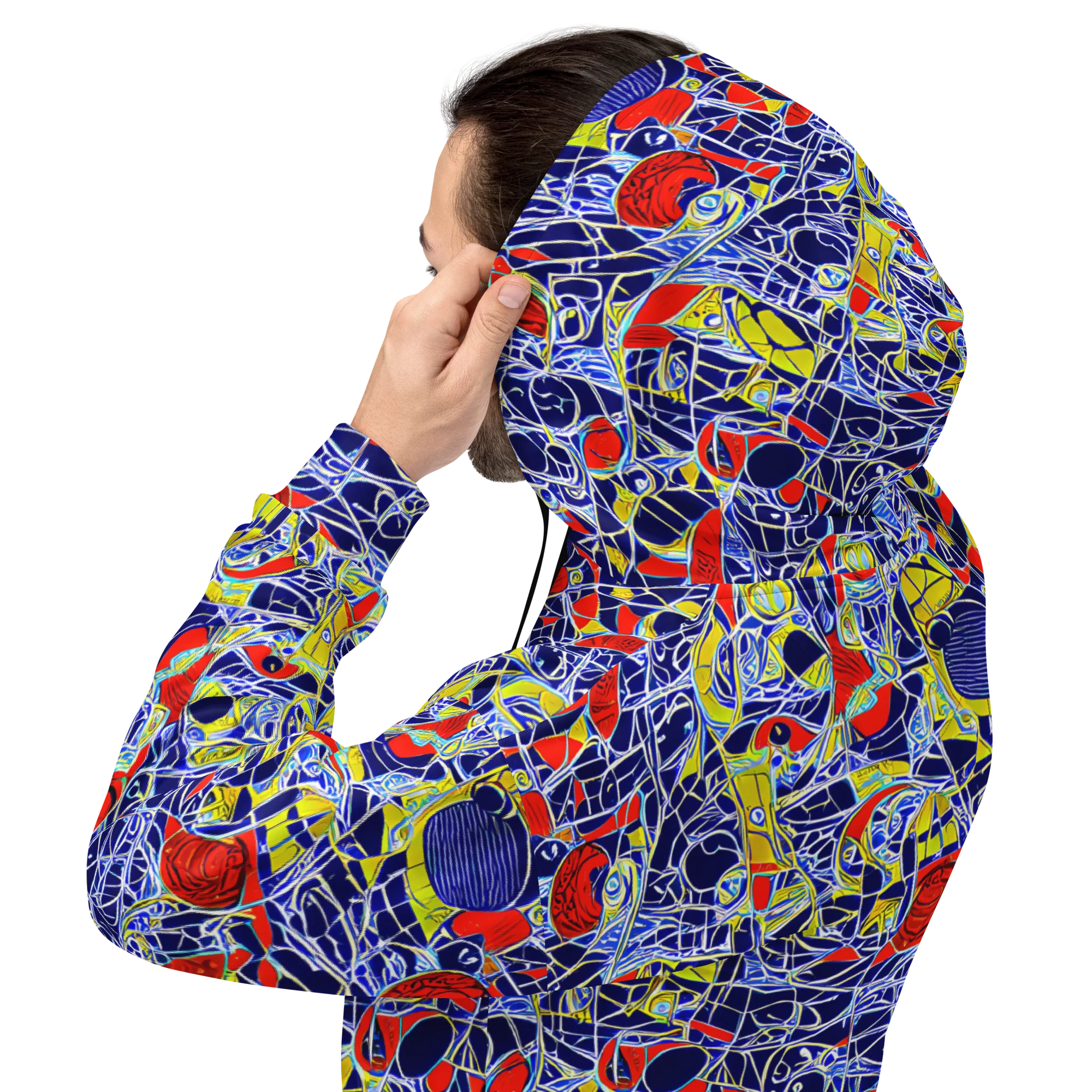 Blue Rapture on Hoodie — Back