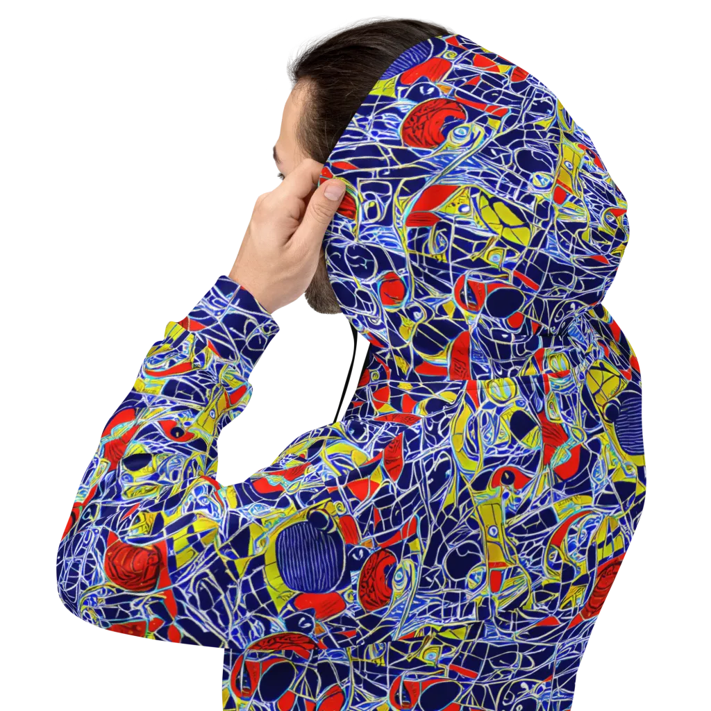 Blue Rapture on Hoodie — Back