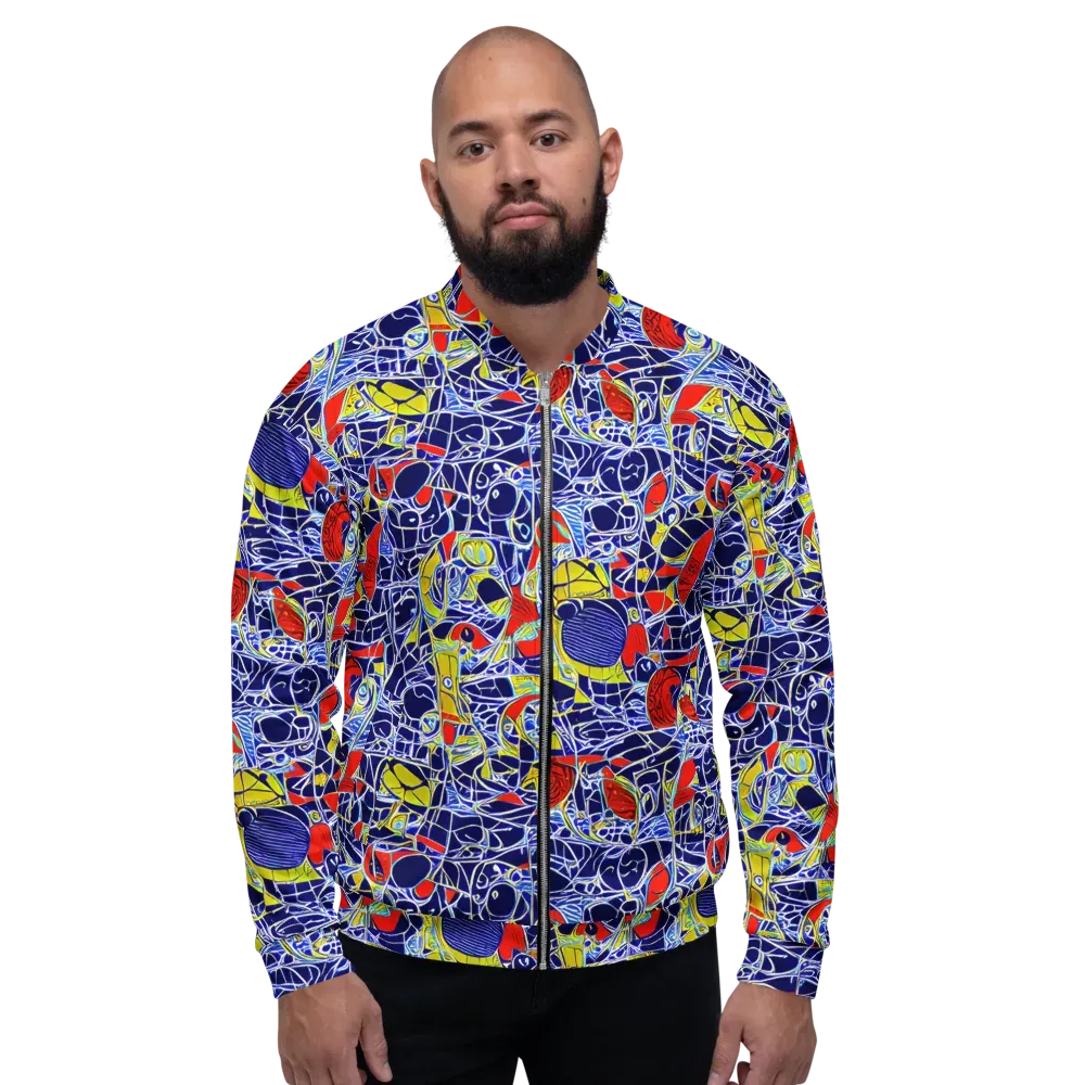 Blue Rapture on Bomber Jacket — Front