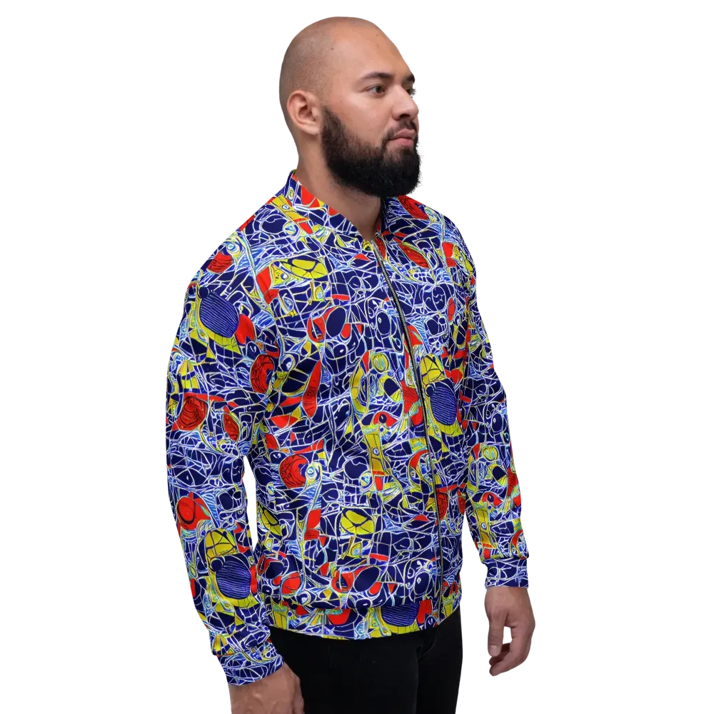Blue Rapture on Bomber Jacket — Right