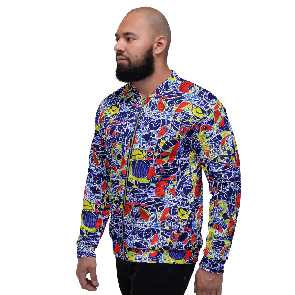 Blue Rapture on Bomber Jacket — Left