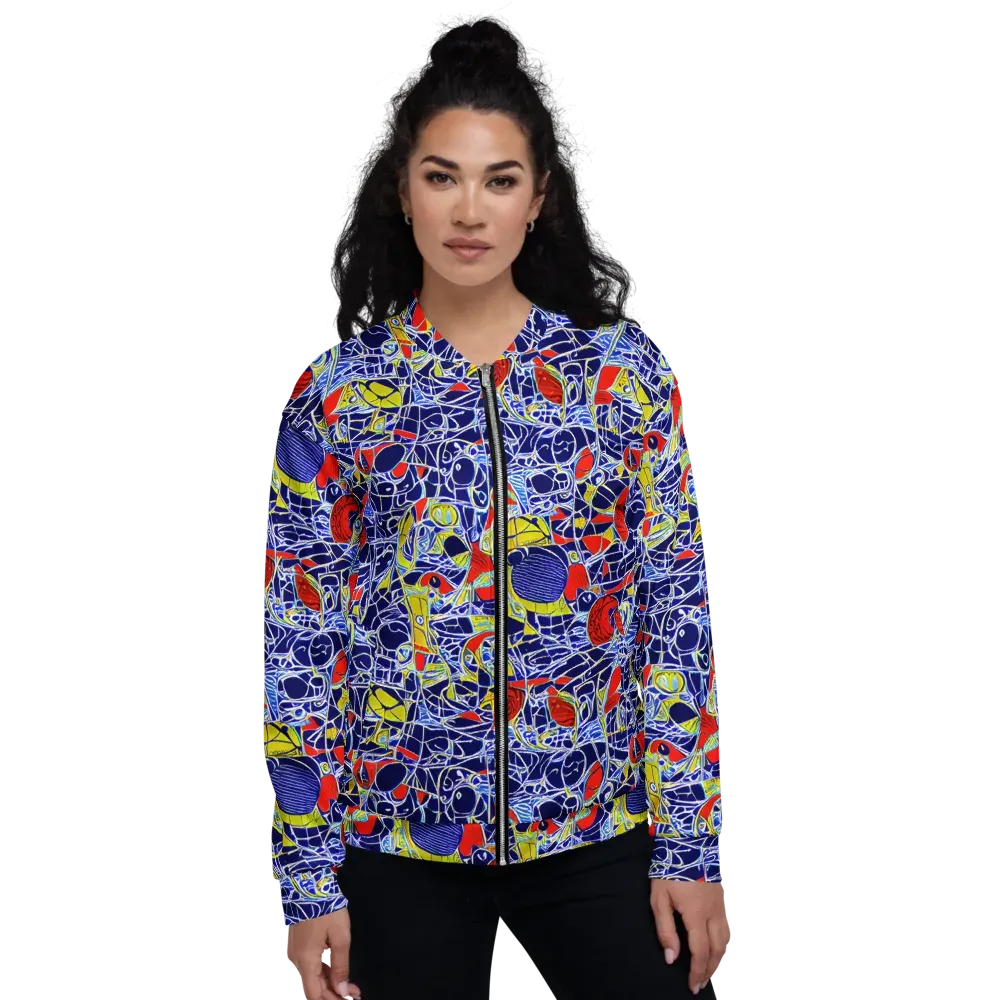 Blue Rapture on Bomber Jacket — Front
