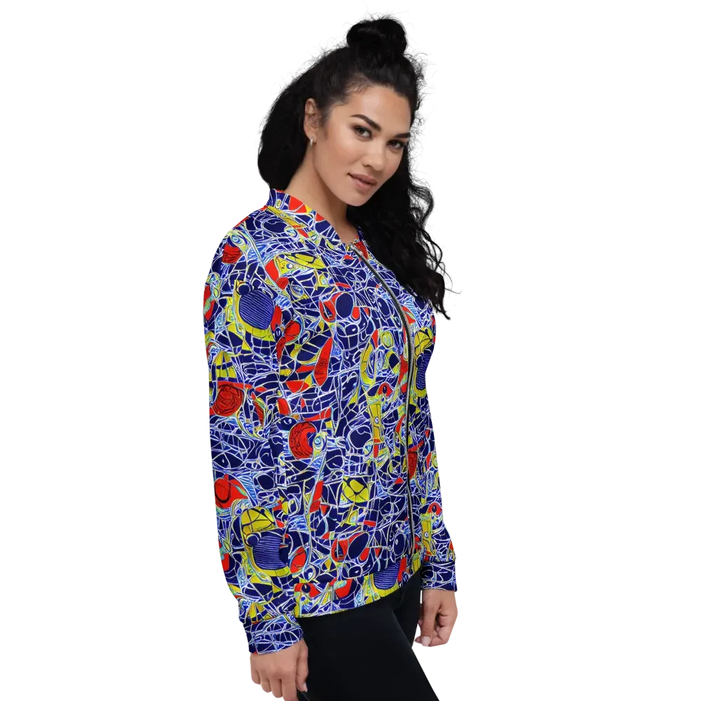 Blue Rapture on Bomber Jacket — Right
