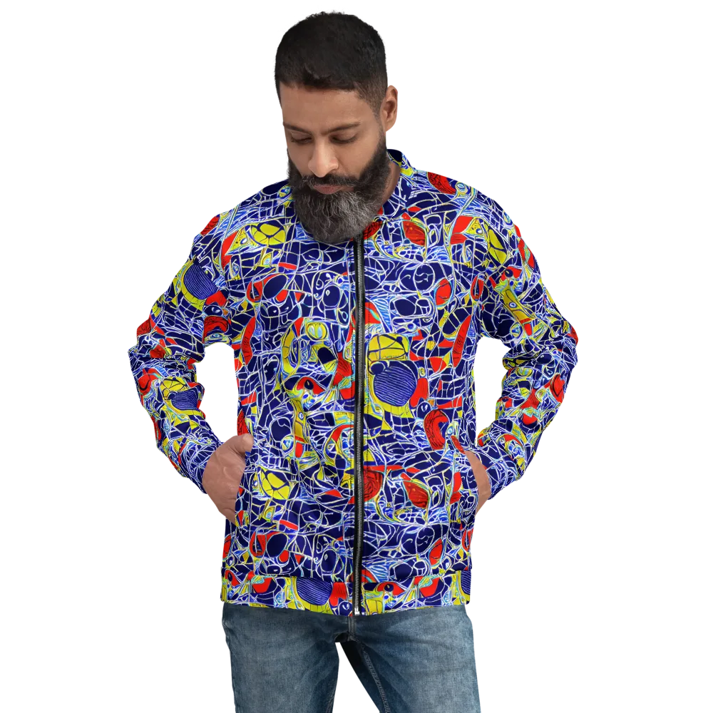 Blue Rapture on Bomber Jacket — Front