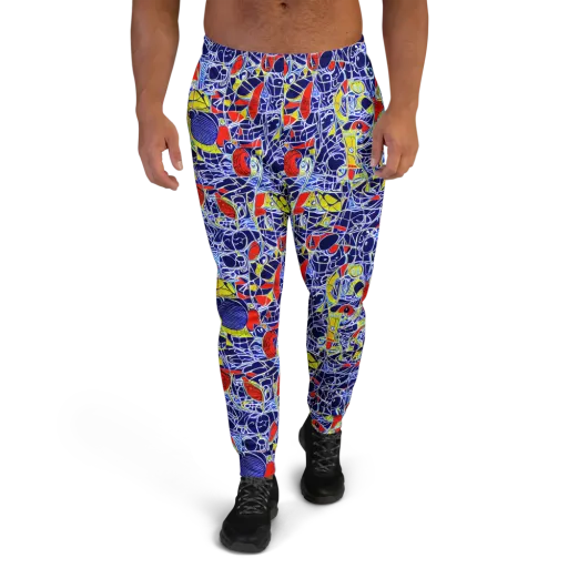 Blue Rapture on a Men's Joggers