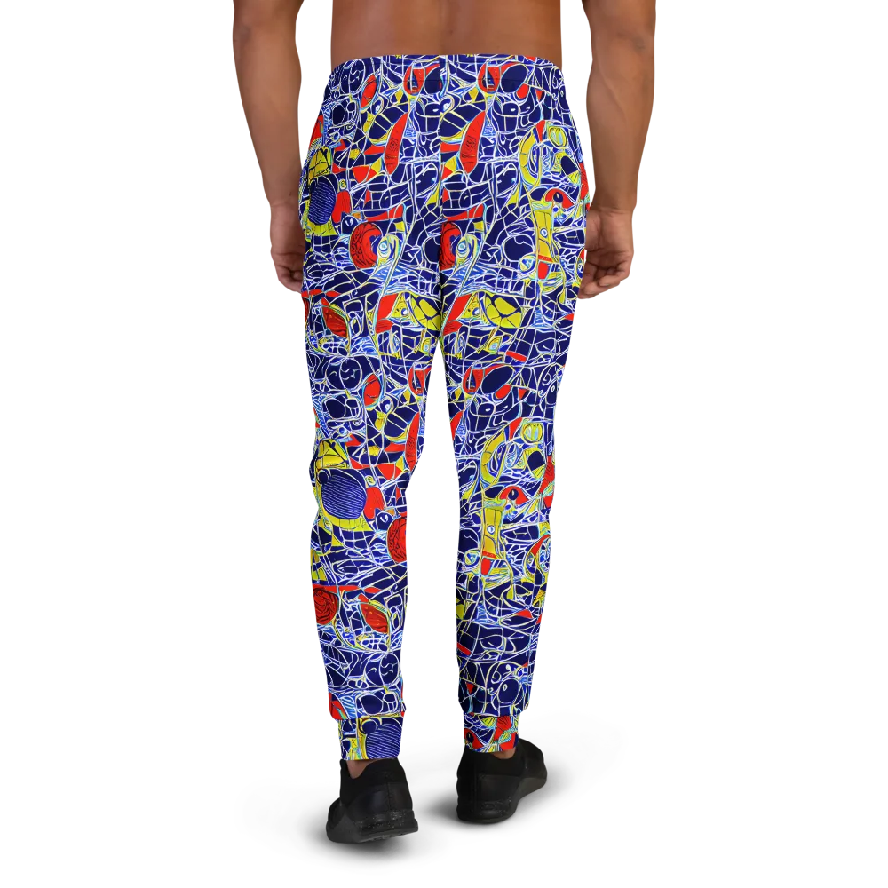 Blue Rapture on Men's Joggers — Back