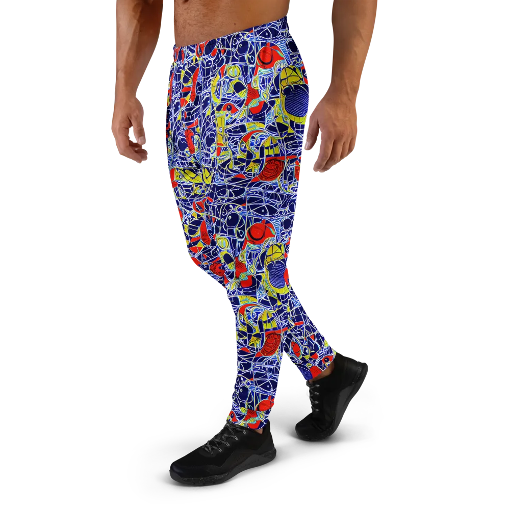 Blue Rapture on Men's Joggers — Left