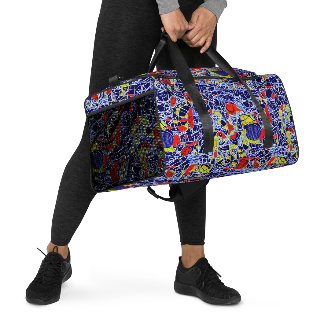 Blue Rapture on Duffle Bag — Right Front
