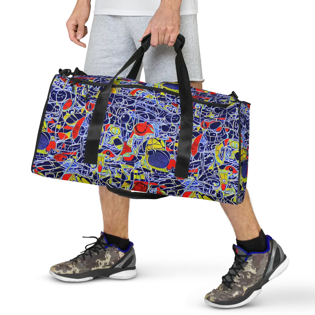 Blue Rapture on Duffle Bag — Front