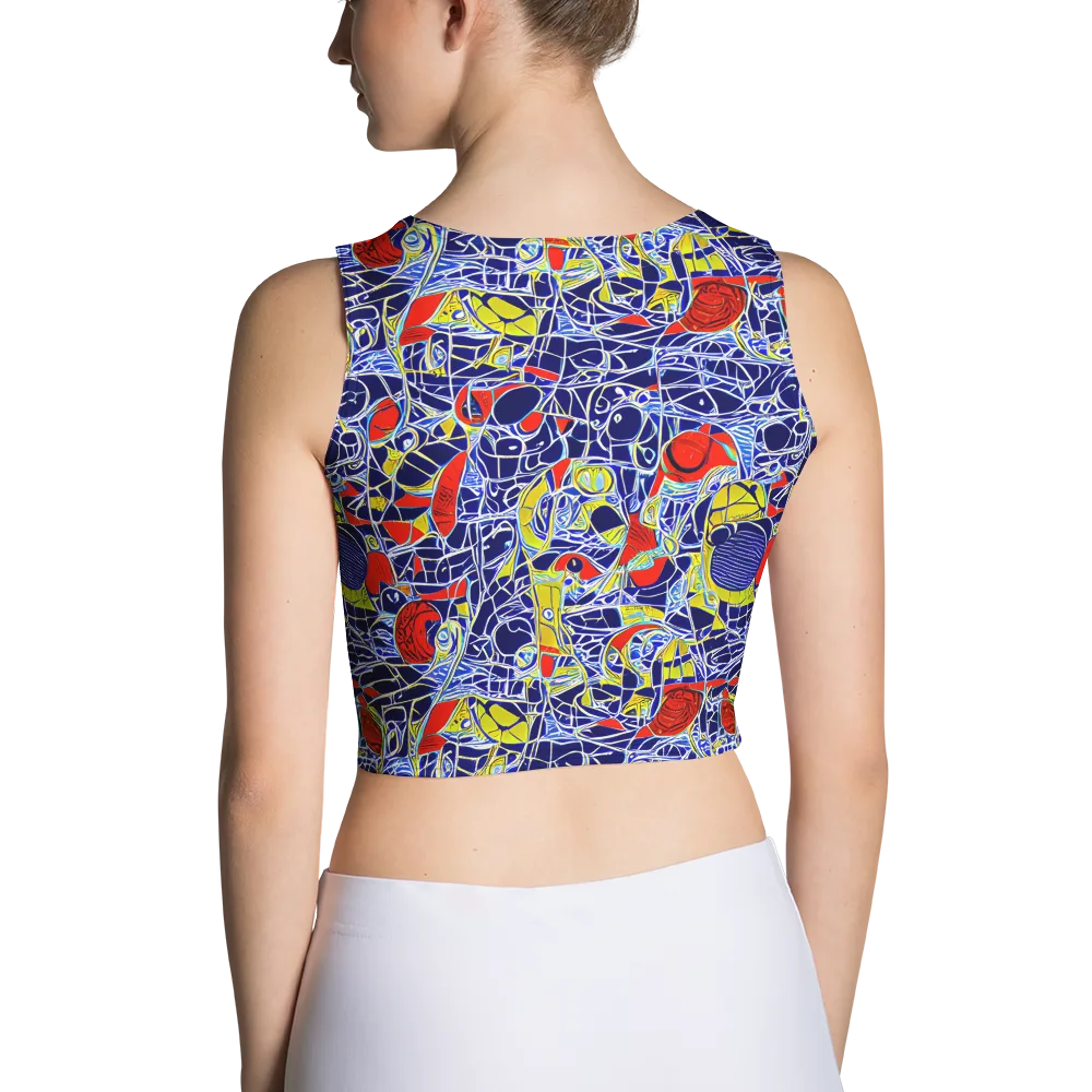 Blue Rapture on Crop Top — Back