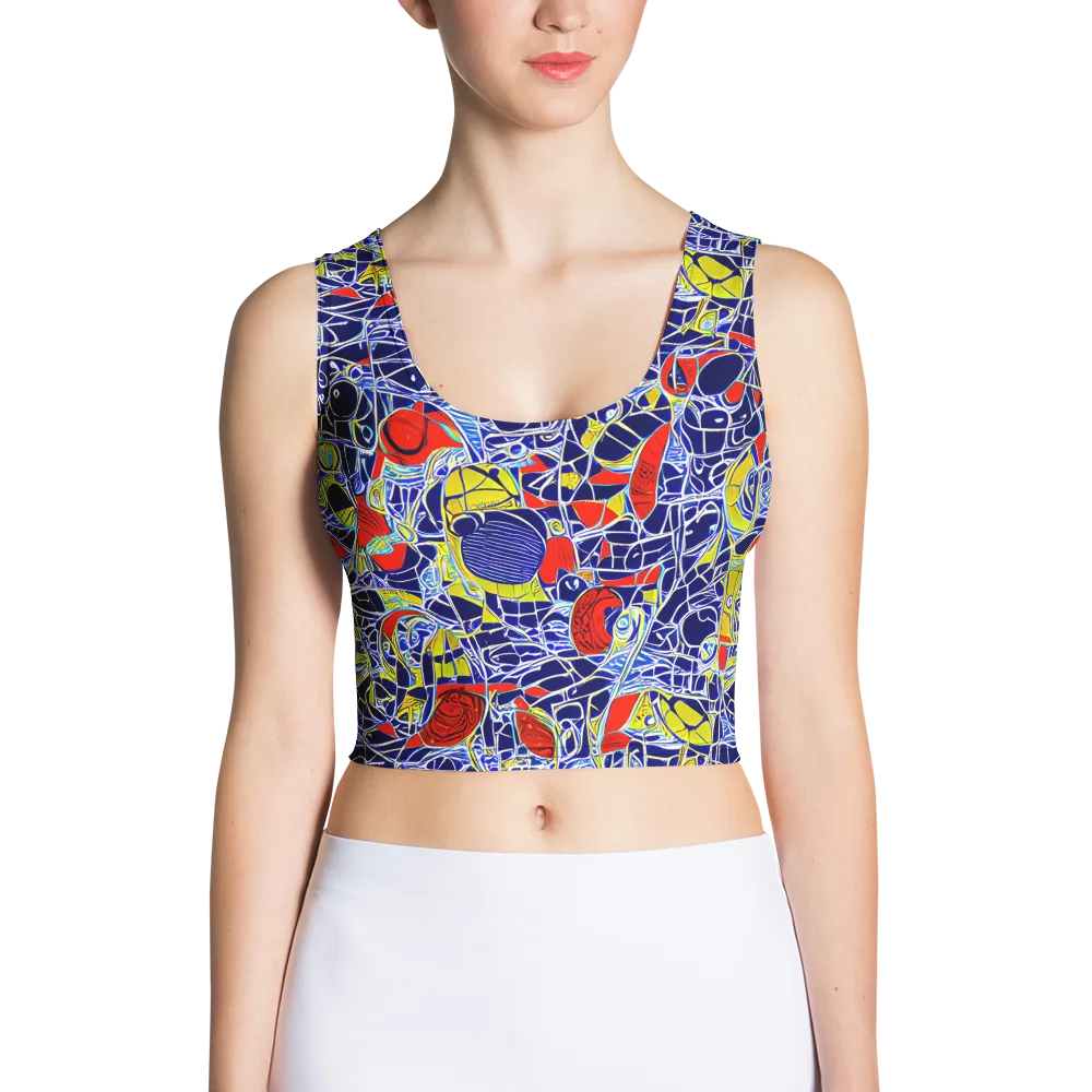 Blue Rapture on Crop Top — Front