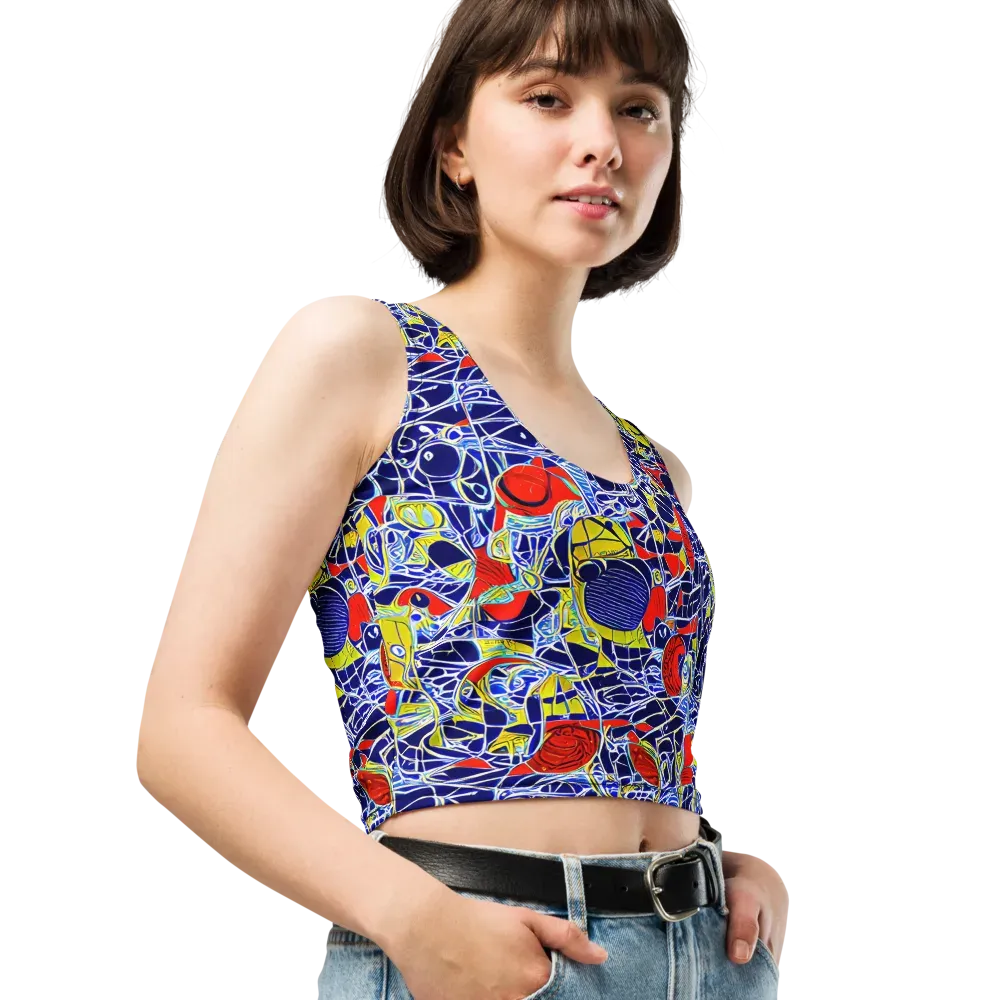 Blue Rapture on Crop Top — Right Front