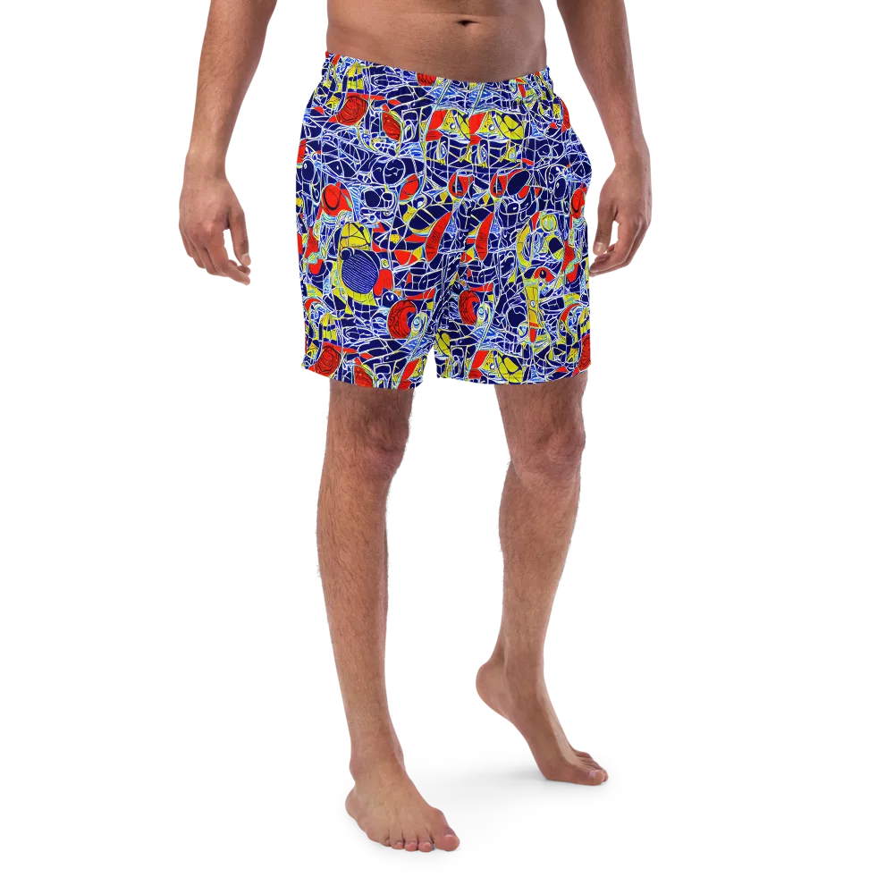 Blue Rapture on Swim Trunks — Front