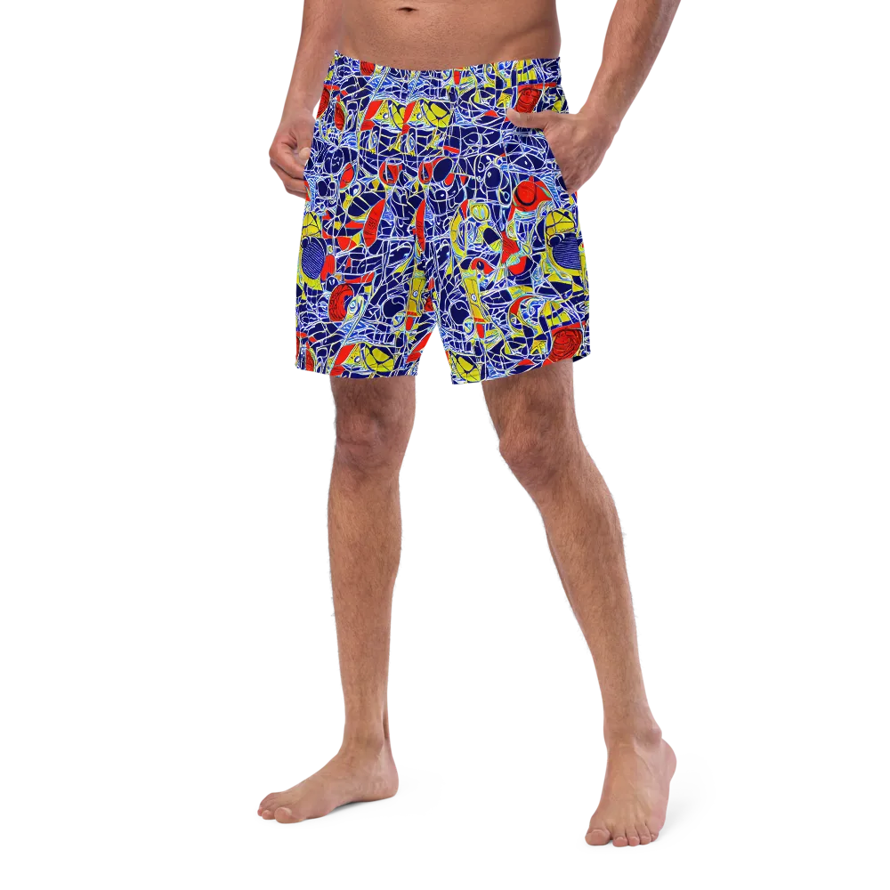 Blue Rapture on Swim Trunks — Left Front