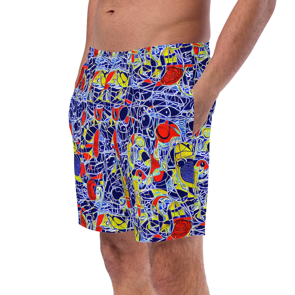Blue Rapture on Swim Trunks — Left Front