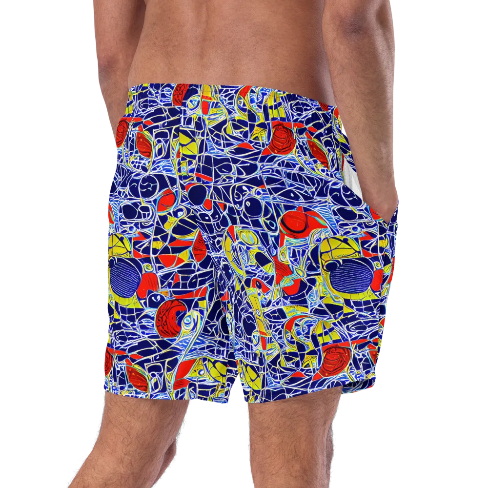 Blue Rapture on Swim Trunks — Right Back