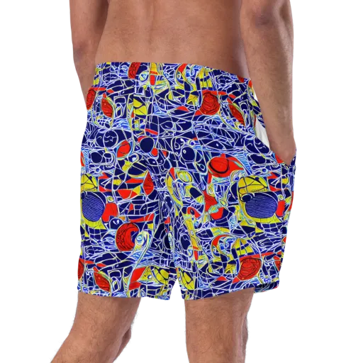 Blue Rapture on a Swim Trunks
