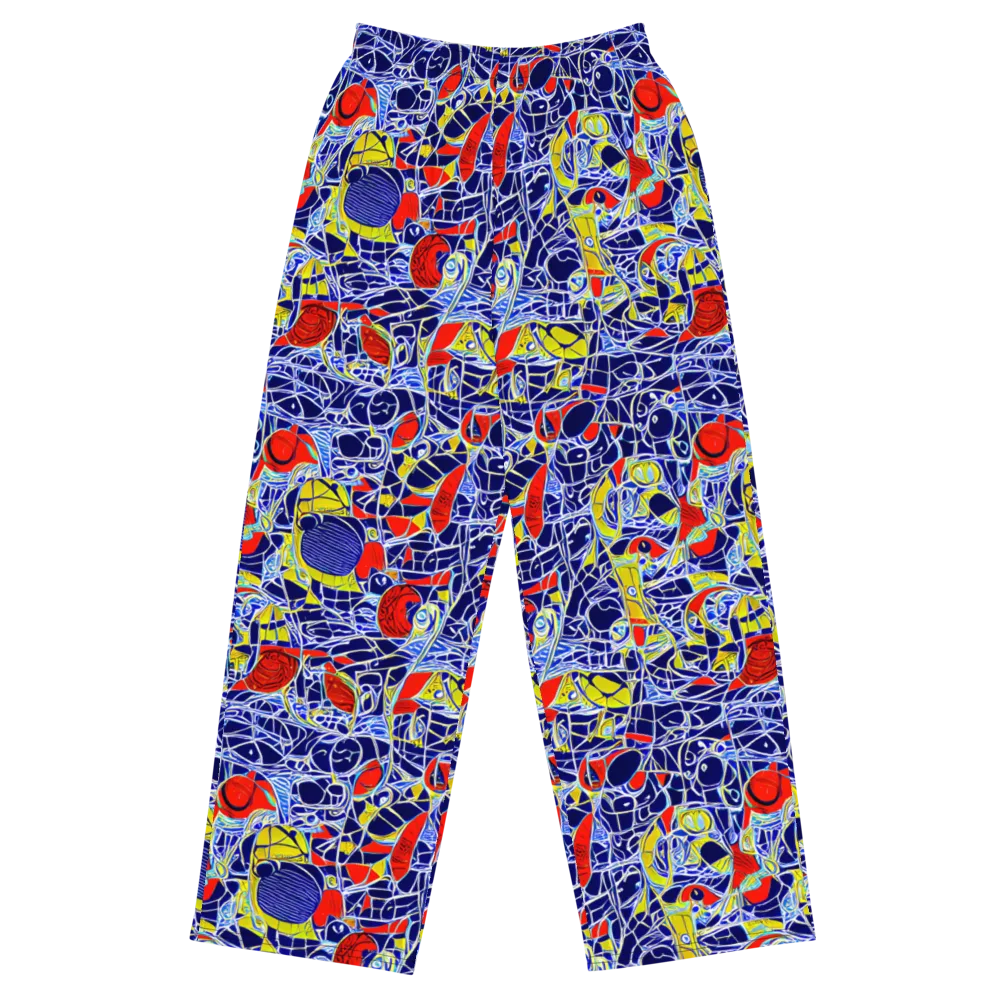 Blue Rapture on Wide-Leg Pants — Front