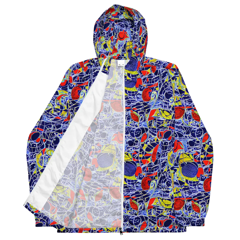 Blue Rapture on Men's Windbreaker — Front