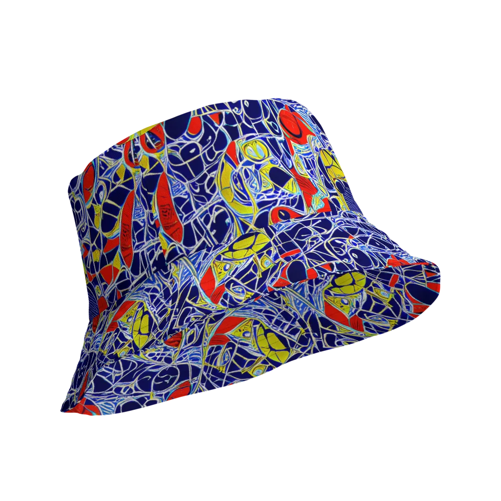 Blue Rapture on Reversible Bucket Hat — Product details Outside