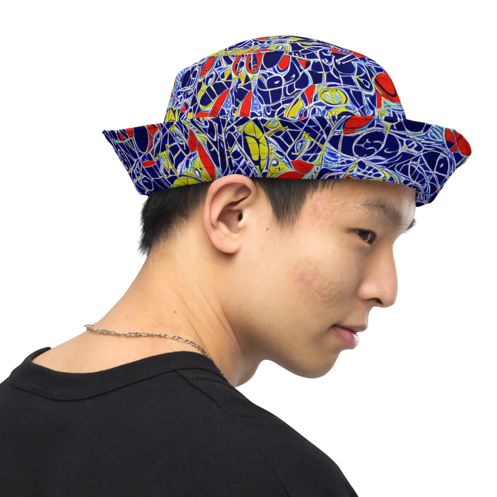 Blue Rapture on Reversible Bucket Hat — Right Outside