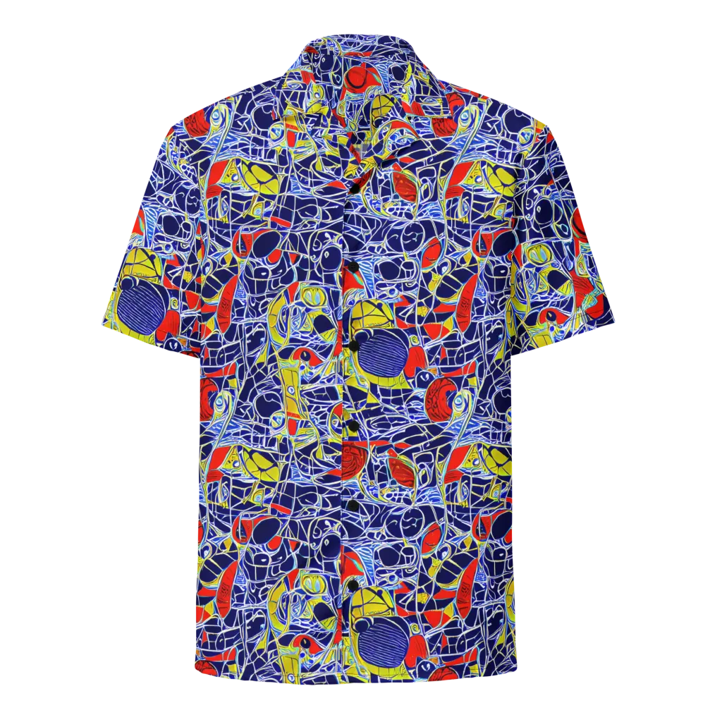 Blue Rapture on Button Shirt — Front