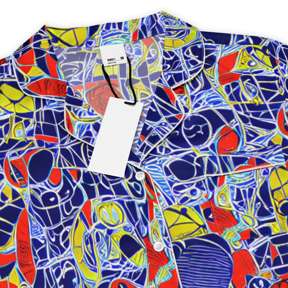 Blue Rapture on Women's Short Sleeve Pajama Top — Product details