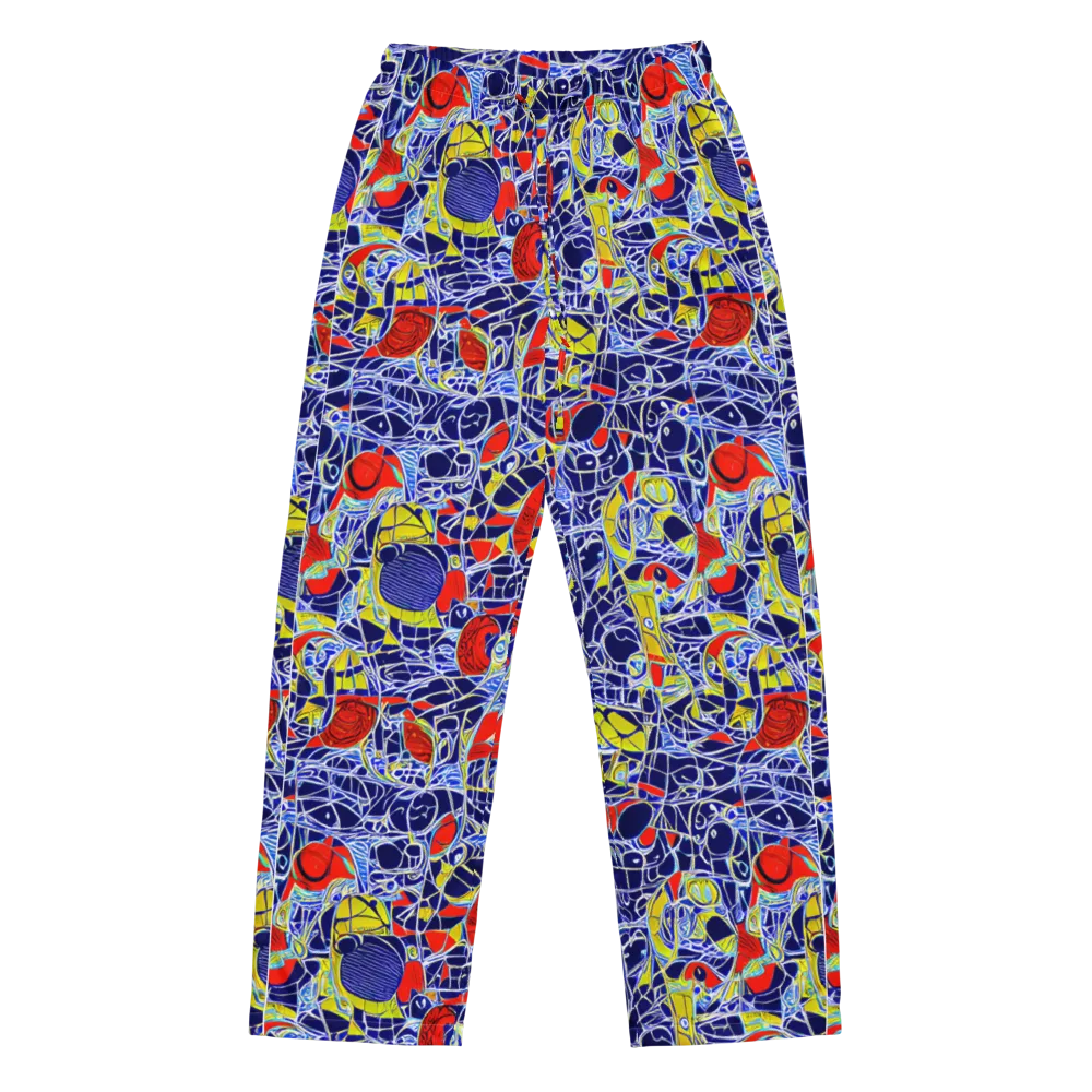 Blue Rapture on Women's Pajama Pants — Front