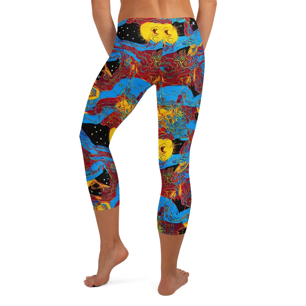 Chromatic Rebellion on Capri Leggings — Back