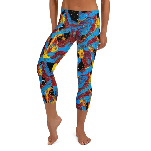 Chromatic Rebellion on a Capri Leggings