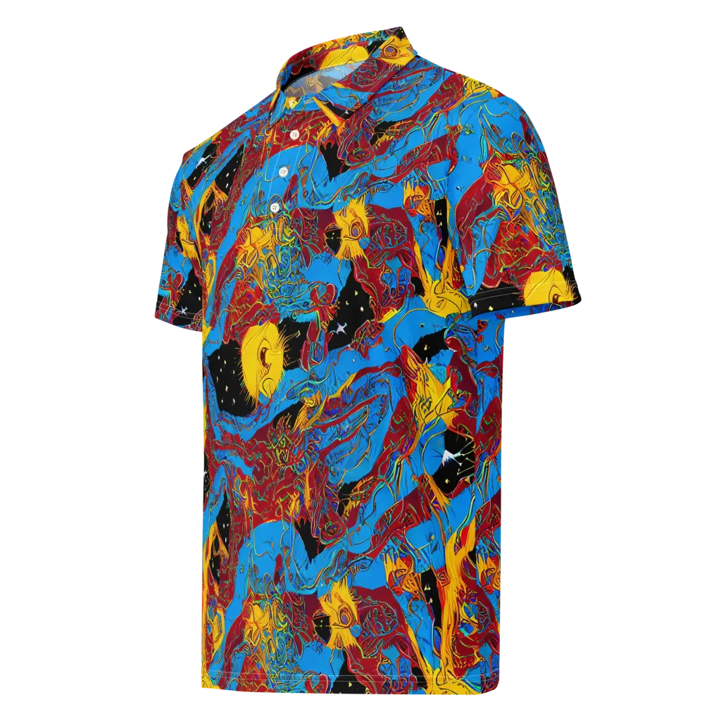 Chromatic Rebellion on Men's Slim Fit Polo Shirt — Left Front