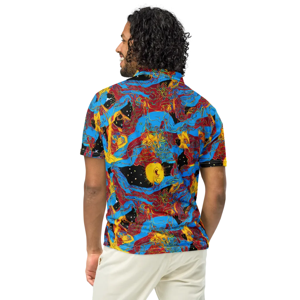 Chromatic Rebellion on Men's Slim Fit Polo Shirt — Back