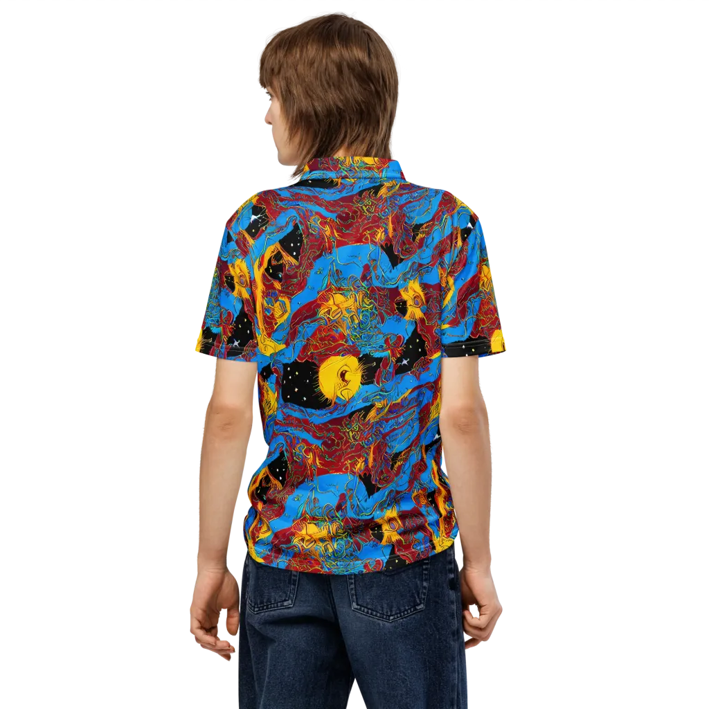 Chromatic Rebellion on Men's Slim Fit Polo Shirt — Back