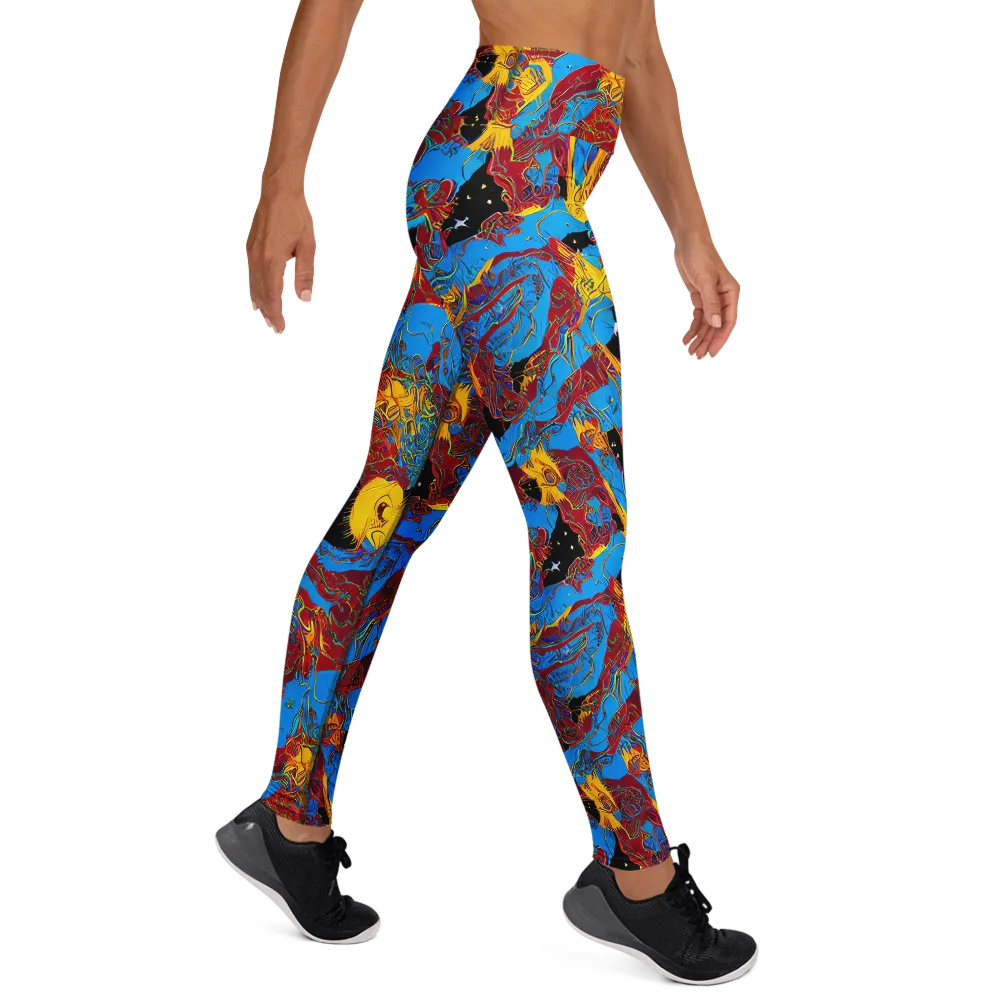 Chromatic Rebellion on Yoga Leggings — Right